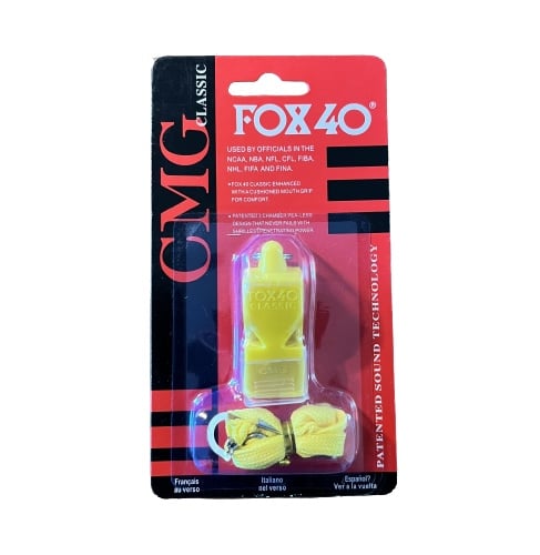 Fox 40 CMG Classic Dommerfløjte & Halssnor - Gul - Billede 3