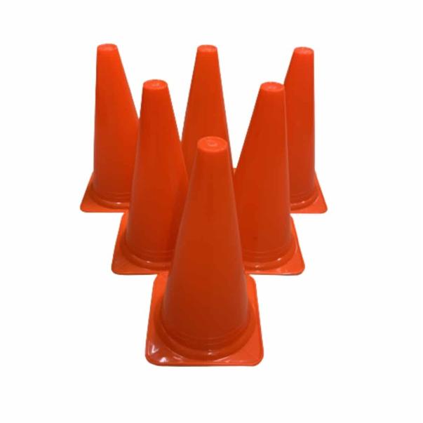 6 stk Markering og sportskegle i orange - 30 cm