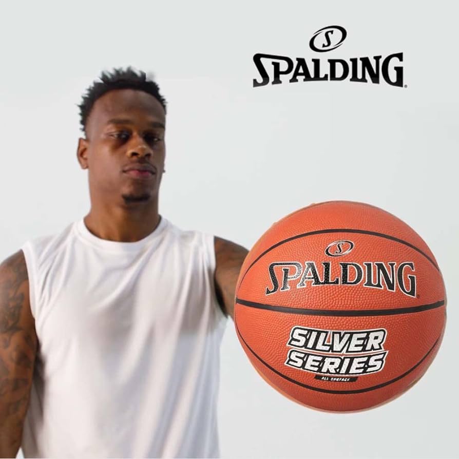 Spalding silver outdoor basketball
