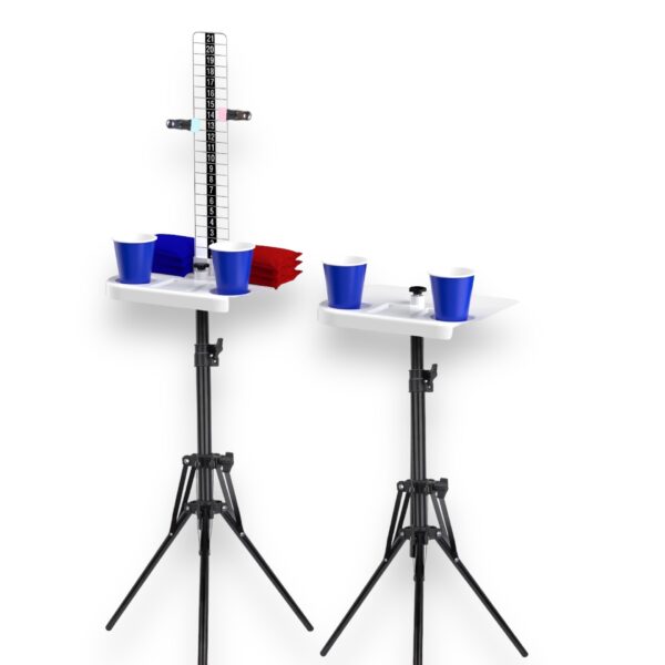 Cornhole pointtavle med flaskeholder og bord