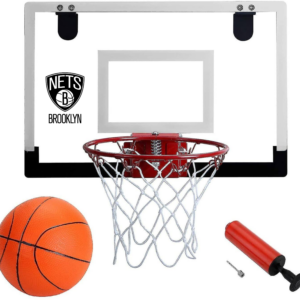 Brooklyn Nets Mini Basketball Plade med Dunkekurv og Bold