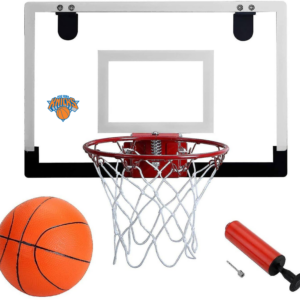 New York Knicks Mini Basketball Plade med Dunkekurv og Bold