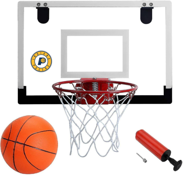 Indiana Pacers Mini Basketball Plade med Dunkekurv og Bold