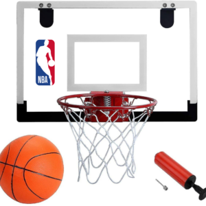 NBA Logoman Mini Basketball Plade med Dunkekurv og Bold