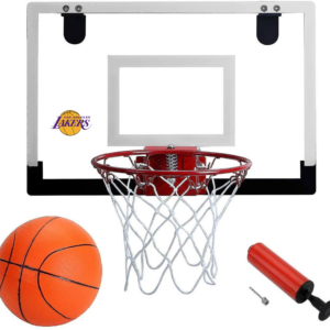 LA. Lakers Mini Basketball Plade med Dunkekurv og Bold