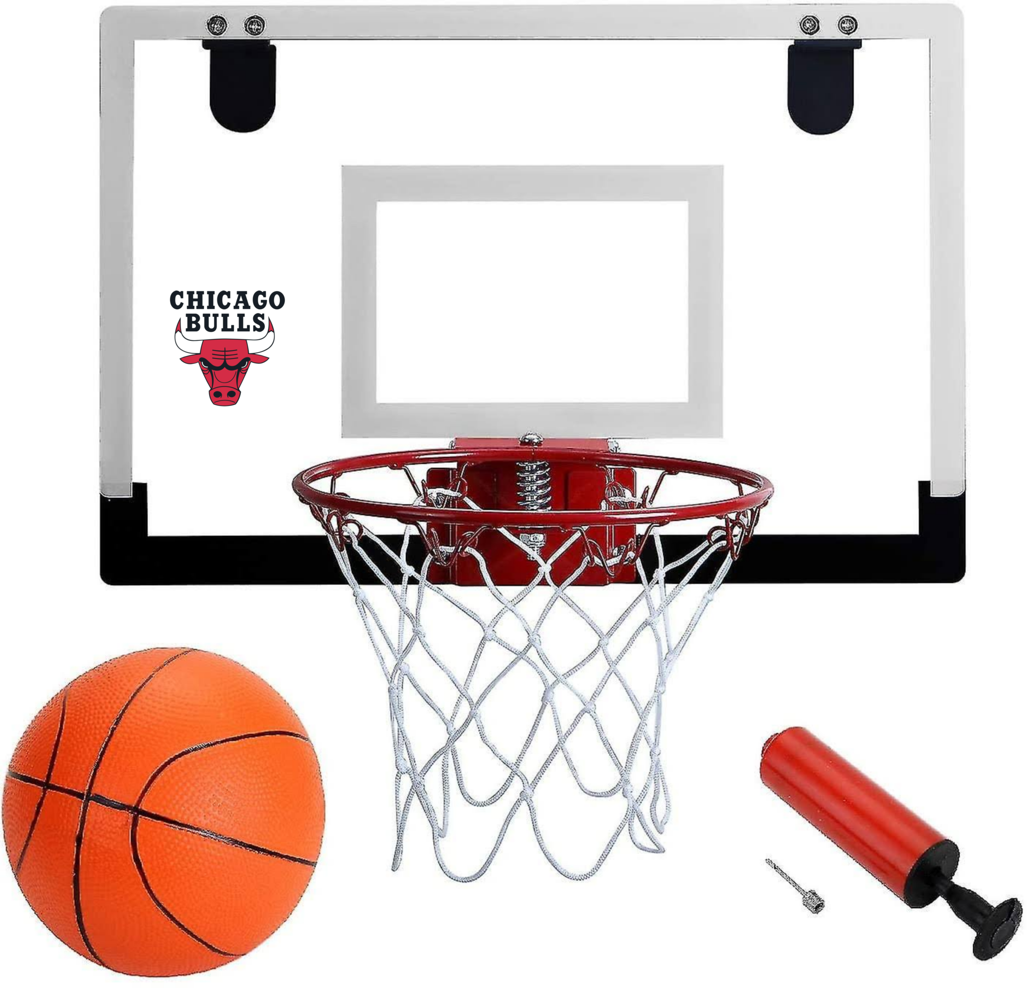 Chicago Bulls Mini Basketball Plade med Dunkekurv og Bold