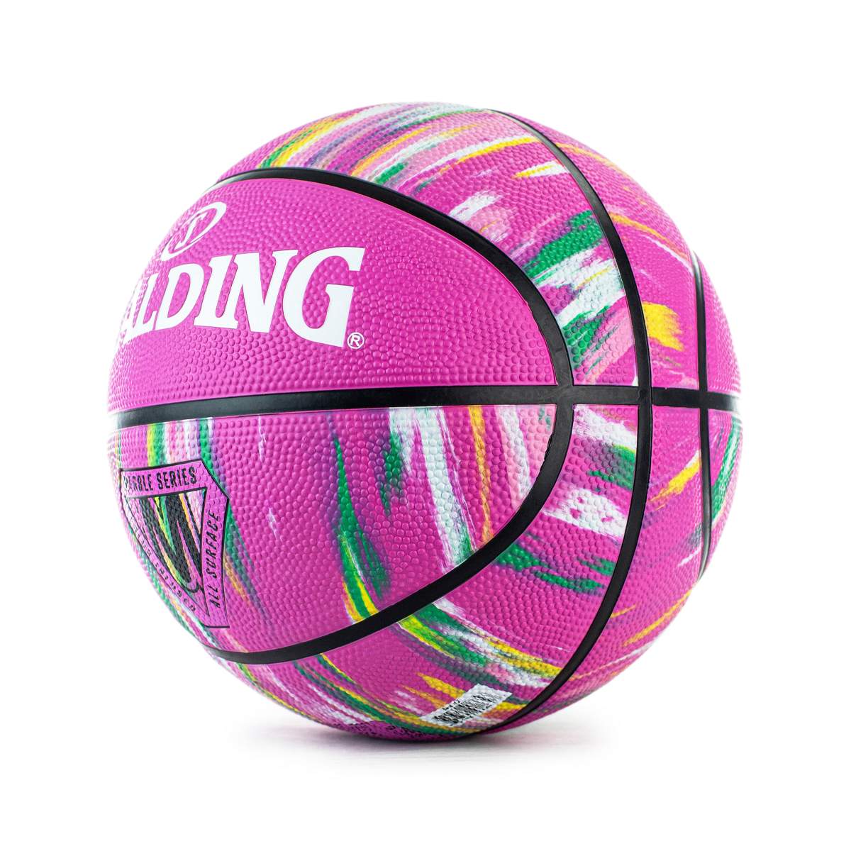 Spalding Basketball Marble PINK Rainbow Outdoor Str.6