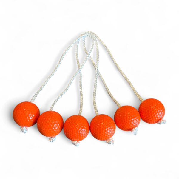 6 stk Stigegolf PRO deluxe bolde på snor - Orange - Billede 2