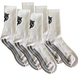 3 Par Freeplay Grip Socks Strømper LIGA V24 i Hvid - Str. 39-45