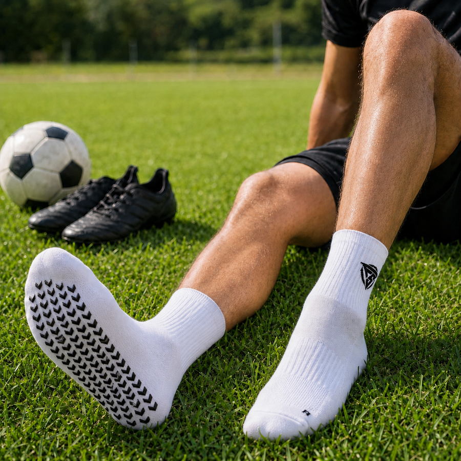 3 Par Freeplay Grip Socks Strømper LIGA V24 i Hvid - Str. 39-45 - Billede 2