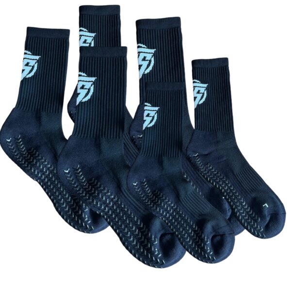 3 Par Freeplay Grip Socks Strømper LIGA V24 i Sort - Str. 39-45