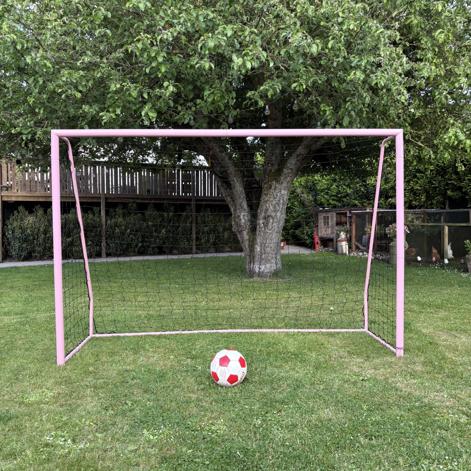 Fodboldmål Freeplay Talento Girl 240 x 160 cm – Galvaniseret Pink Stål