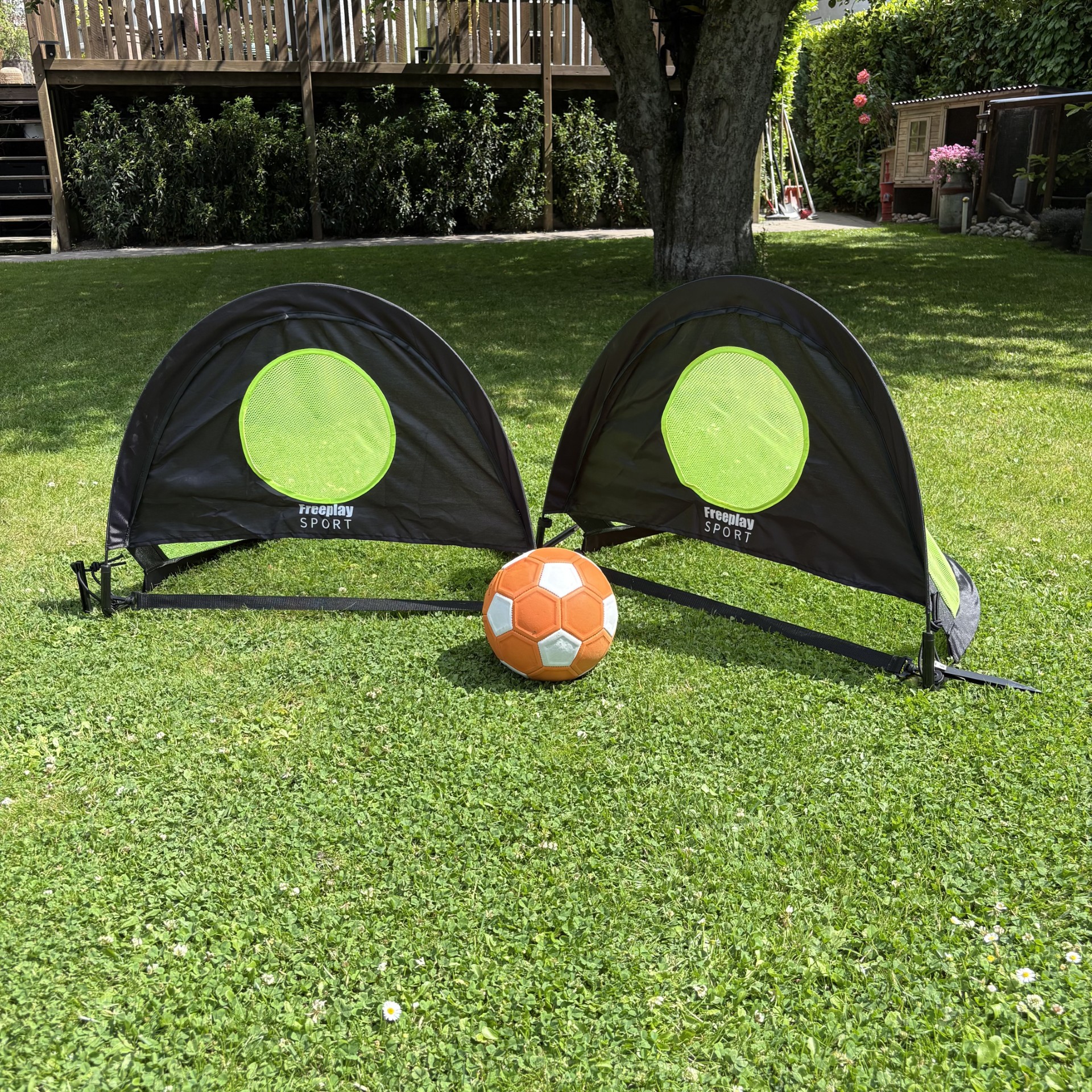 2 stk Fodboldmål Junior Freeplay Pop Up FlashGoal - 80 x 55 cm