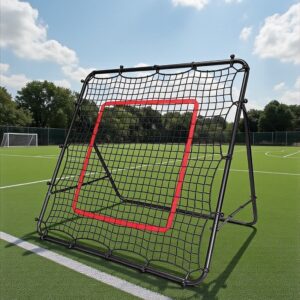 Fodbold Rebounder CONTRA 120 x 120 cm Fodbold Rebounder – Perfekt til træning i haven. Tag din fodboldtræning til næste niveau med denne alsidige fodbold rebounder fra Freeplay Sport. Med en ramme på 28 mm sorte stålrør og et net i god kvalitet, får du et træningsredskab, der holder til timevis af fodboldspil samt træning hjemme i haven – uanset om du er nybegynder eller øvet. Størrelse: 120 x 120 cm – ideel til både børn og unge Rør konstruktion: 28 mm pulverlakerede stålrør. Justerbar skudvinkel: Indstil rebounderen i flere vinkler, for at træne præcision, reaktion og førsteberøring samt nedtagning af bolde Perfekt til haven: Let at flytte og nem at sætte op. Træn afleveringer, spark, hovedstød og reaktioner – alt sammen hjemme i haven. En fodbold must-have for enhver fodboldspiller.
