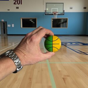 Hoppebold Mini Freeplay Basketball - Gul & Grøn