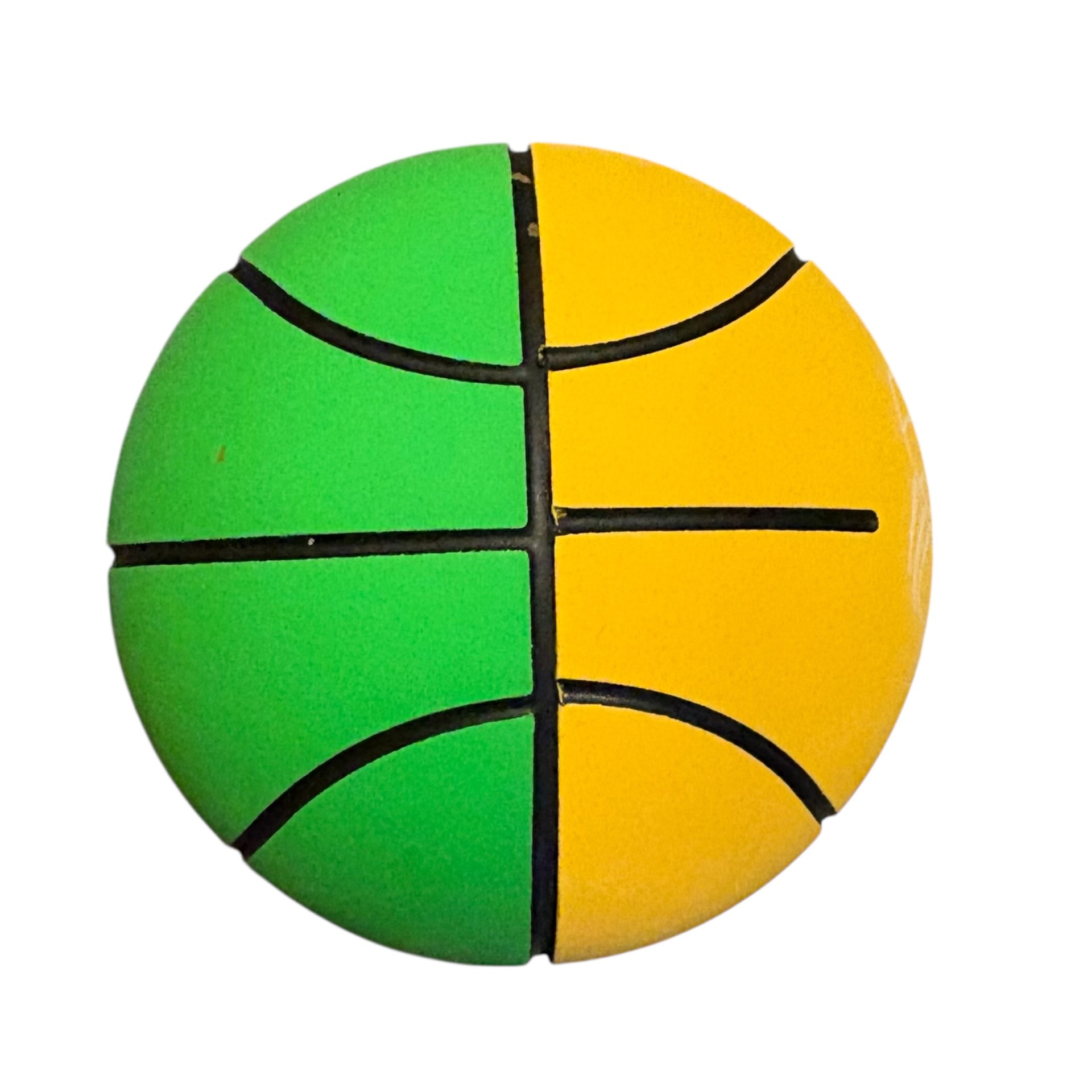 Hoppebold Mini Freeplay Basketball - Gul & Grøn - Billede 2
