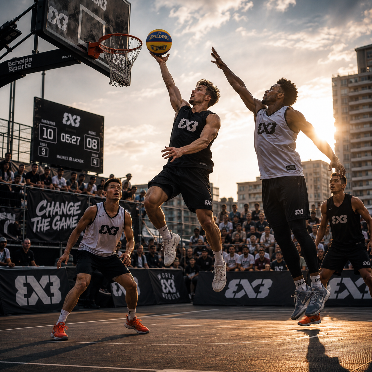 Spalding TF-33 Gold FIBA Outdoor Gummi Basketball Str.6 - Billede 3