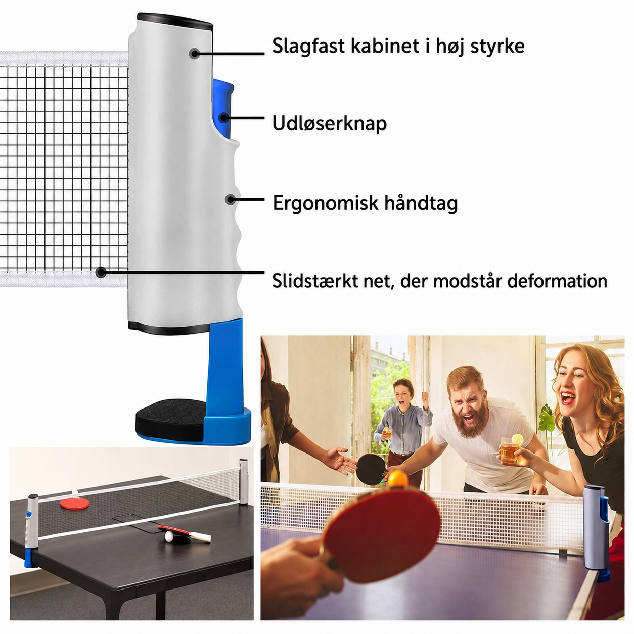 Bordtennisnet Justerbar HOME GAME - Freeplay - Billede 3