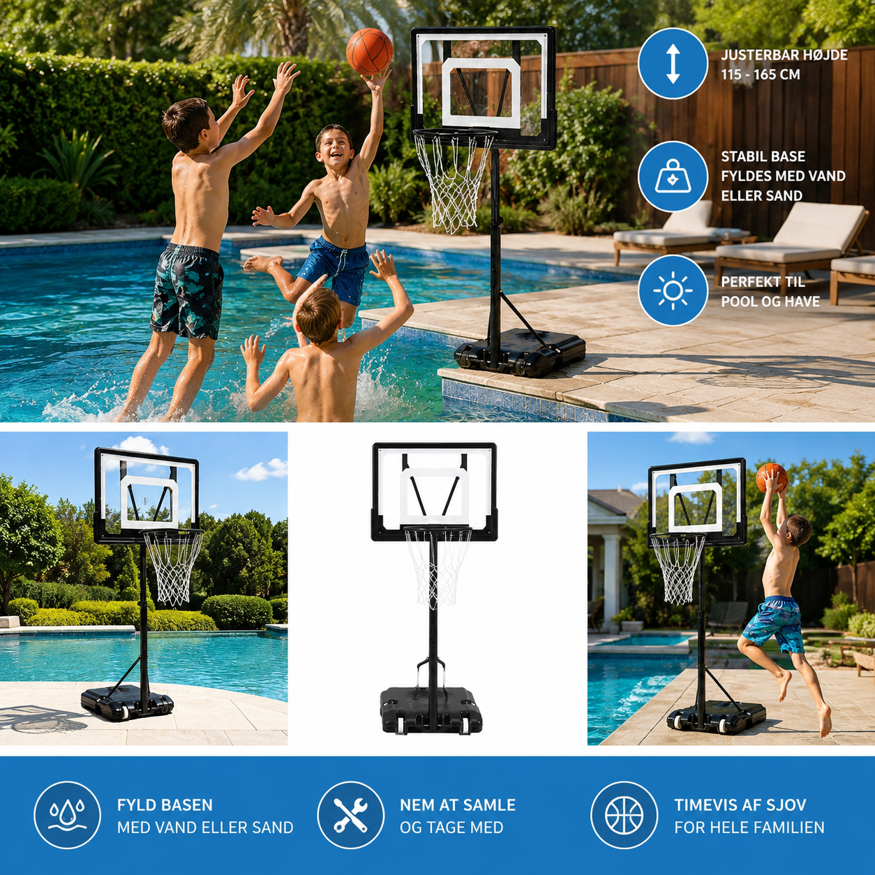 Freeplay AquaHoop Basketball Stander - Swimmingpools - Billede 2
