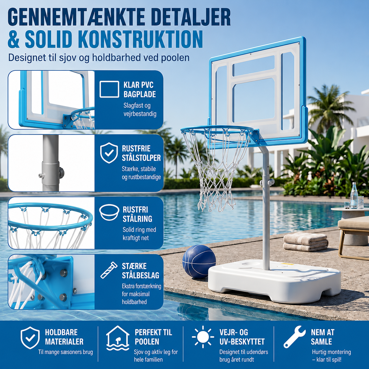 Freeplay Pool Side Basketball Stander - Swimmingpools - Billede 5