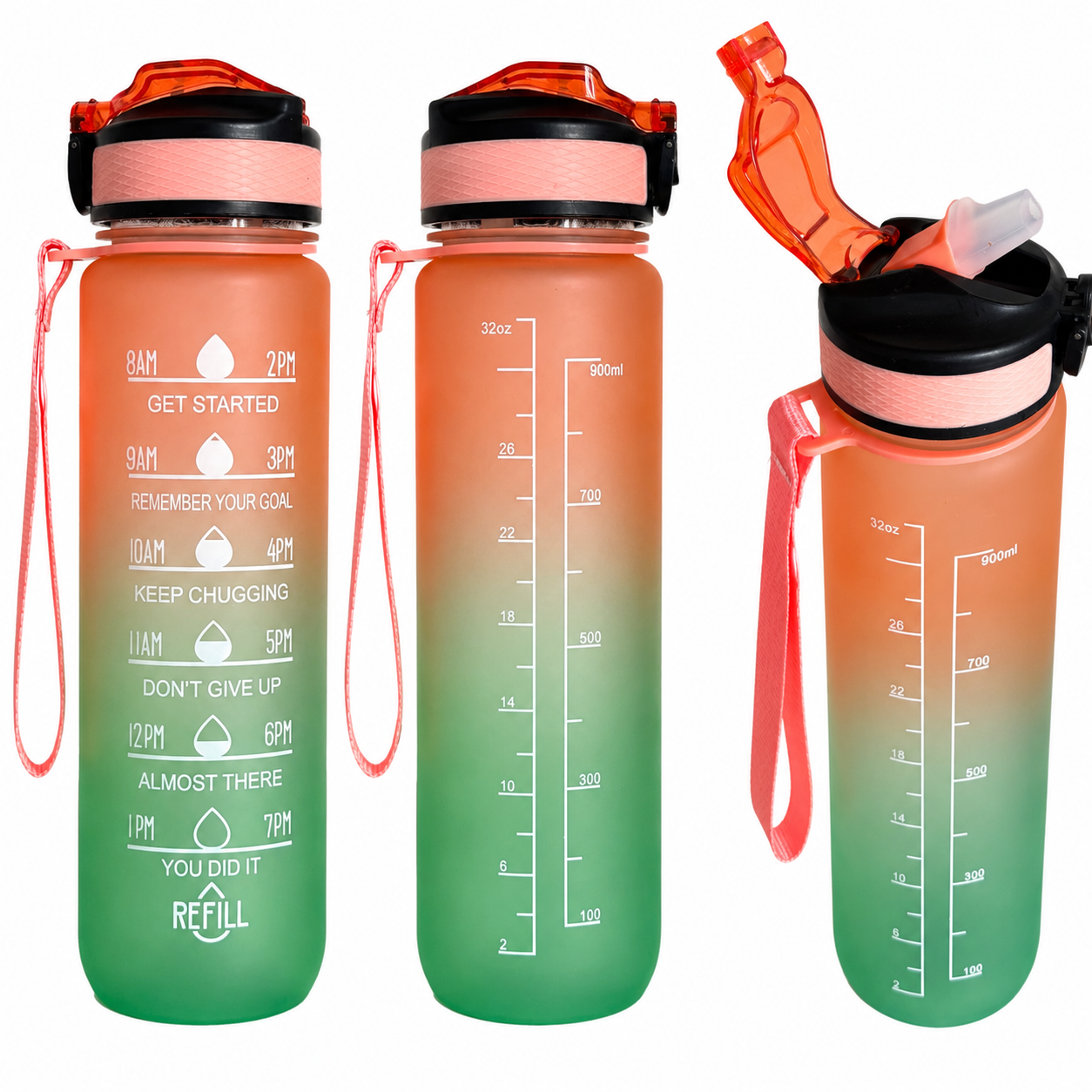 Vandflaske Motivations Coolbottle 900ML - Grøn