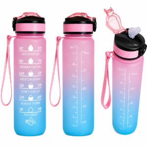 Vandflaske Motivations Coolbottle 900ML - Pink-Turkis