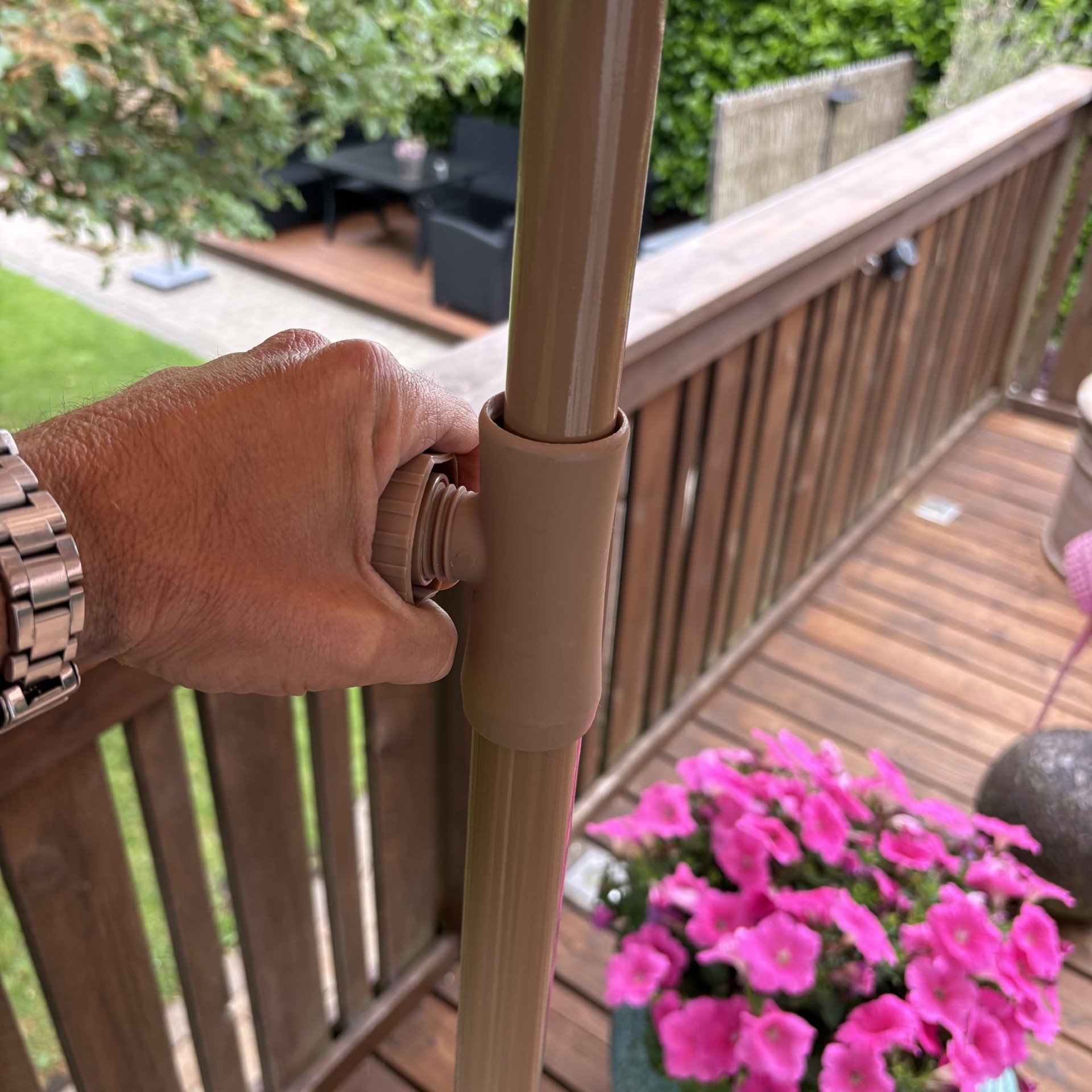 Parasol Hawaii LUX Natur Ø300 cm - Billede 7