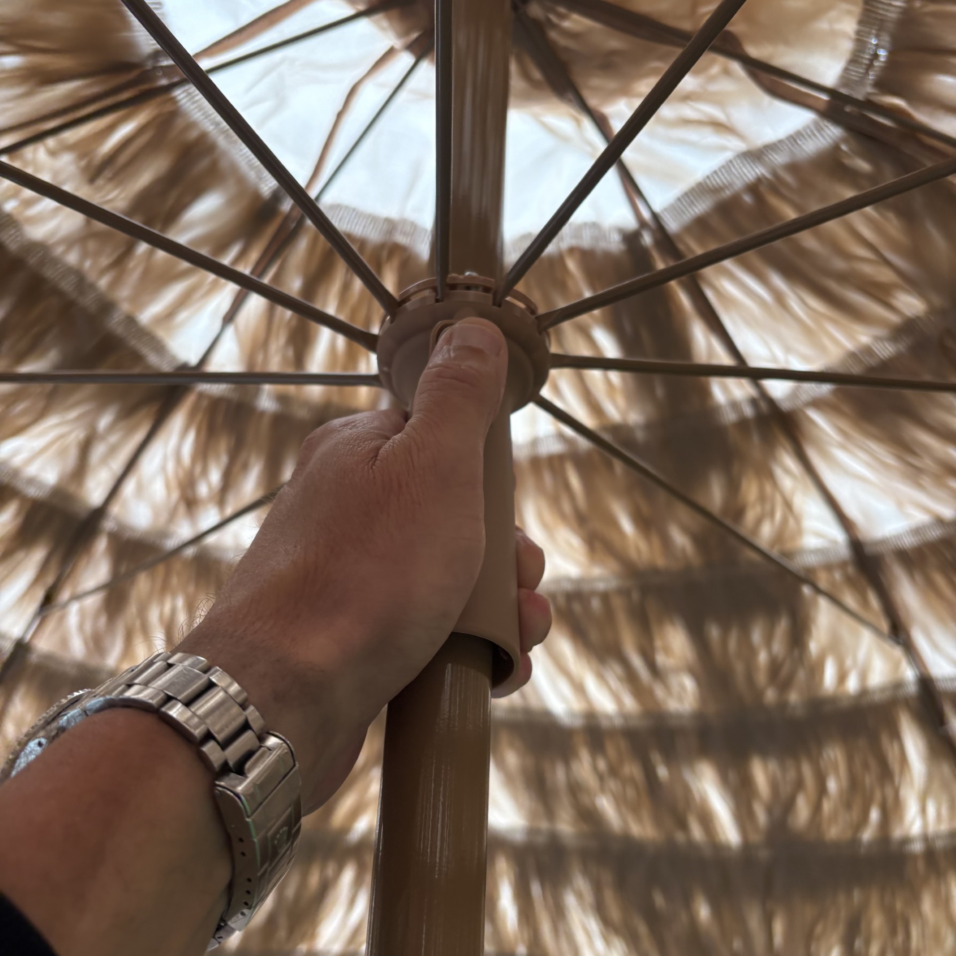Parasol Hawaii LUX Natur Ø300 cm - Billede 6