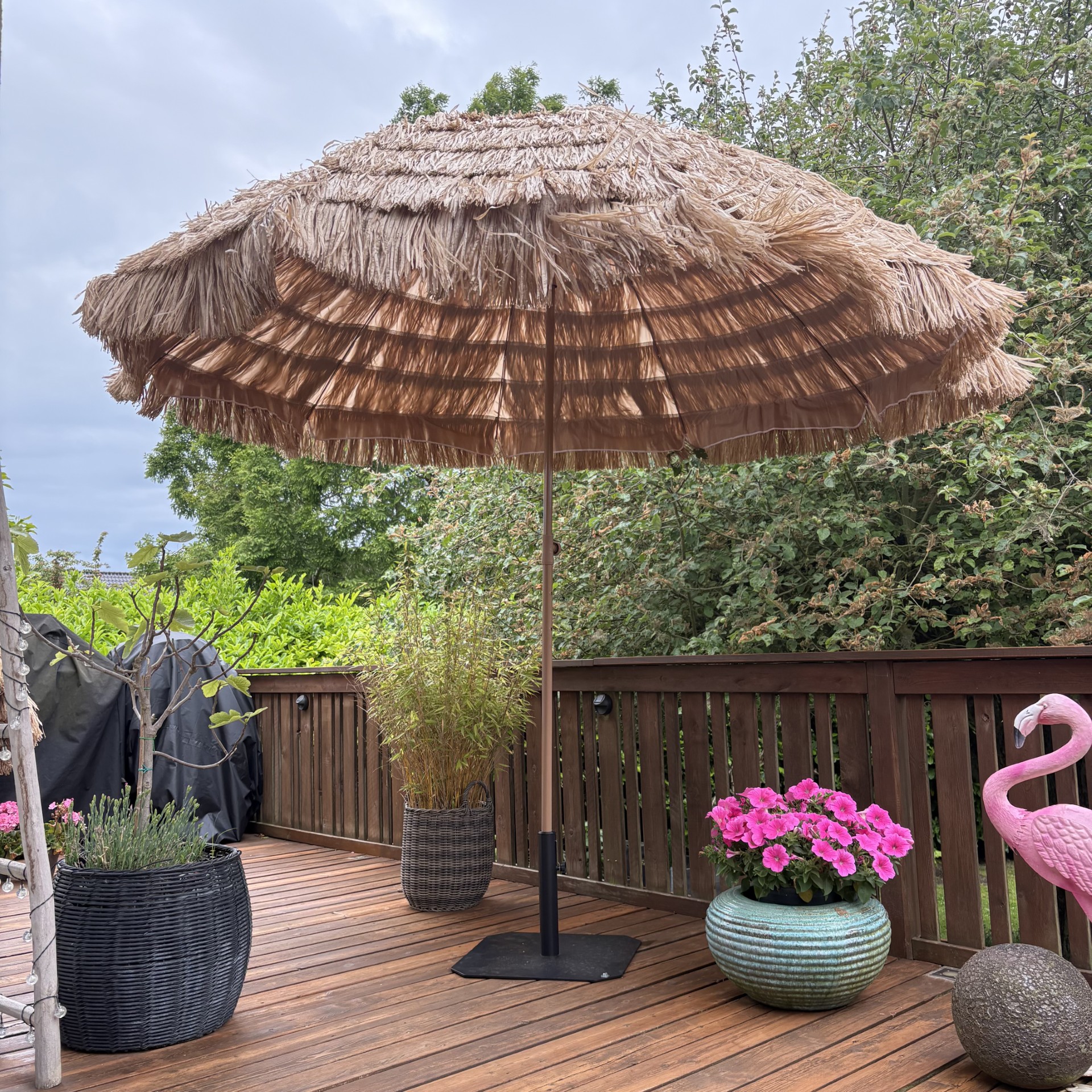 Parasol Hawaii LUX Natur Ø300 cm - Billede 4