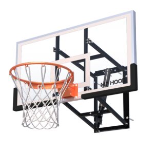 Basketball Plade Giant Pro Wall med Dunkekurv og Udhæng Robust galvanisret basketplade med dunkekurv til ophæng på gavl eller husmur. Pro Wall har et stort backboard på hele 136 x 80 cm med hærdet pladeglas. Kan justeres trinløst i højden fra 227 til 305 cm. Backboard: 136 x 80 cm med hærdet pladeglas Solidt galvaniseret stålophæng Justerbar i højden: 227-305 cm Justeres trinløst med håndtag Fjederophængt dunkekurv Til montering på husgavl eller mur Vægt: 42 kg Brand: My Hood
